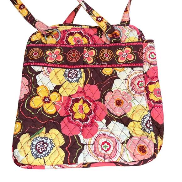 Vera Bradley Perfect Pocket Tote in Buttercup Shoulder bag large top - Picture 2 of 7